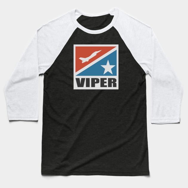 F-16 Viper Patch Baseball T-Shirt by TCP